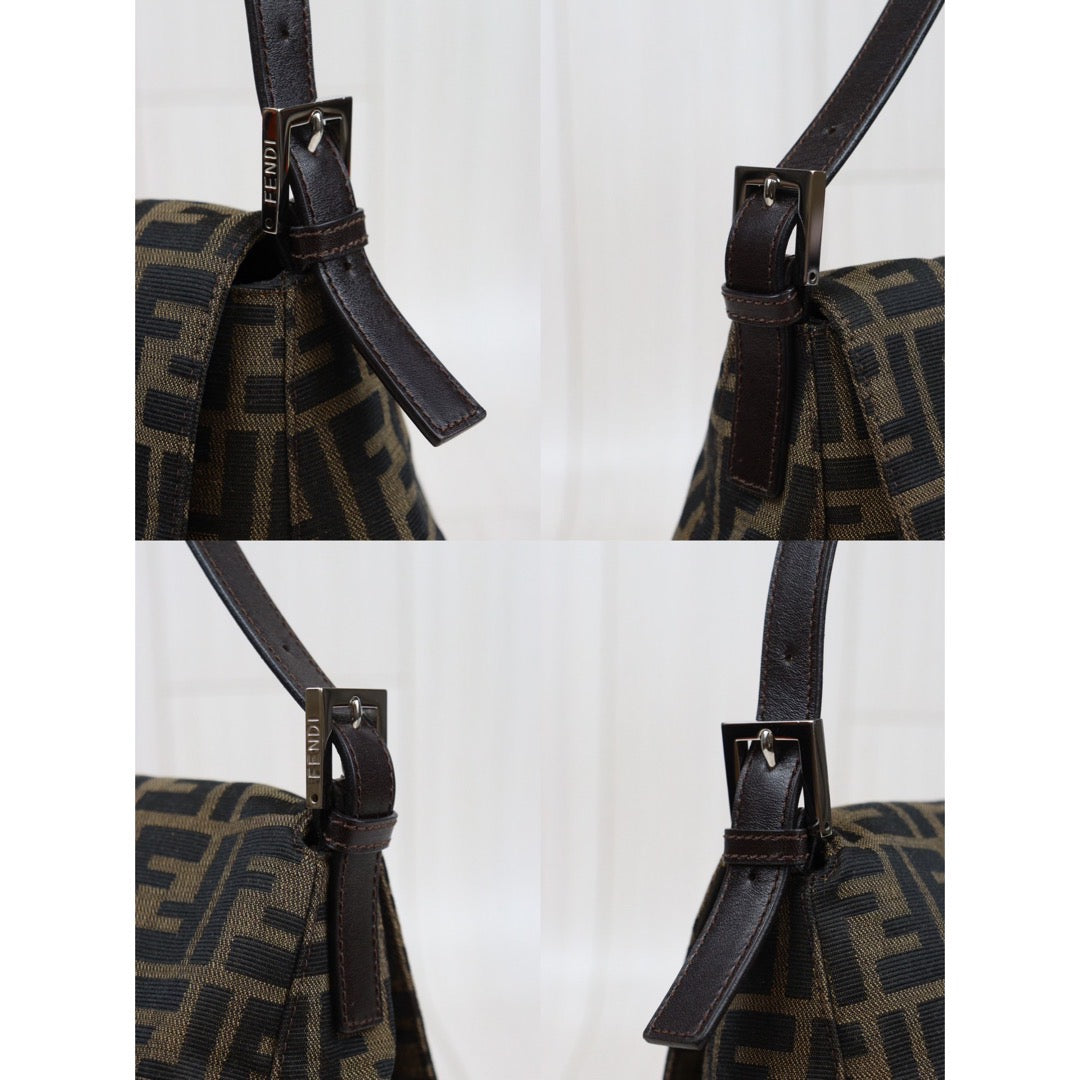 Rank A｜ FENDI Zucca Mamma Baguette Shoulder Bag ｜24030727