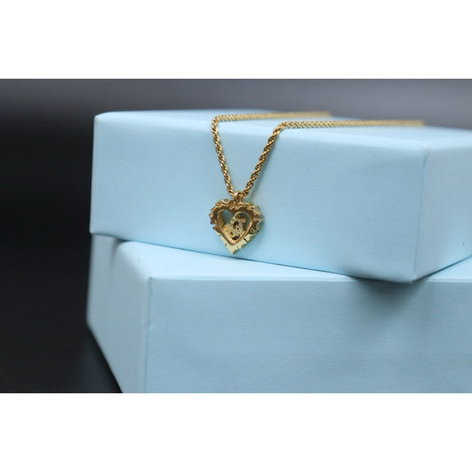 Include Authentic Detective Certificate of Authenticity｜Very Good ( Rank A) ｜ Dior CD Heart Rhinestone Necklace ｜V25121107