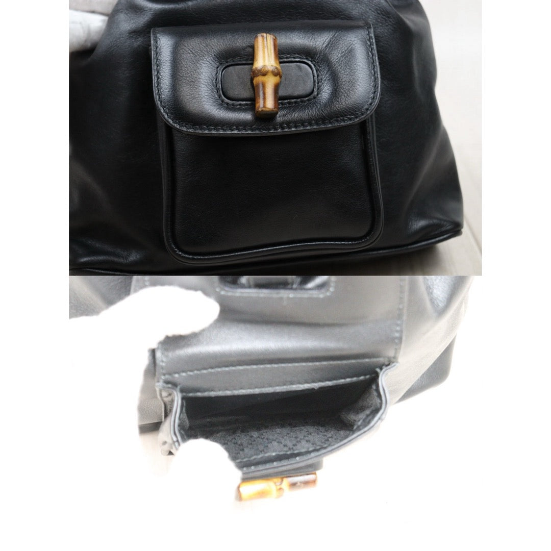 Very Good ( Rank A)｜GUCCI Bamboo Leather Mini Backpack Back｜25052906