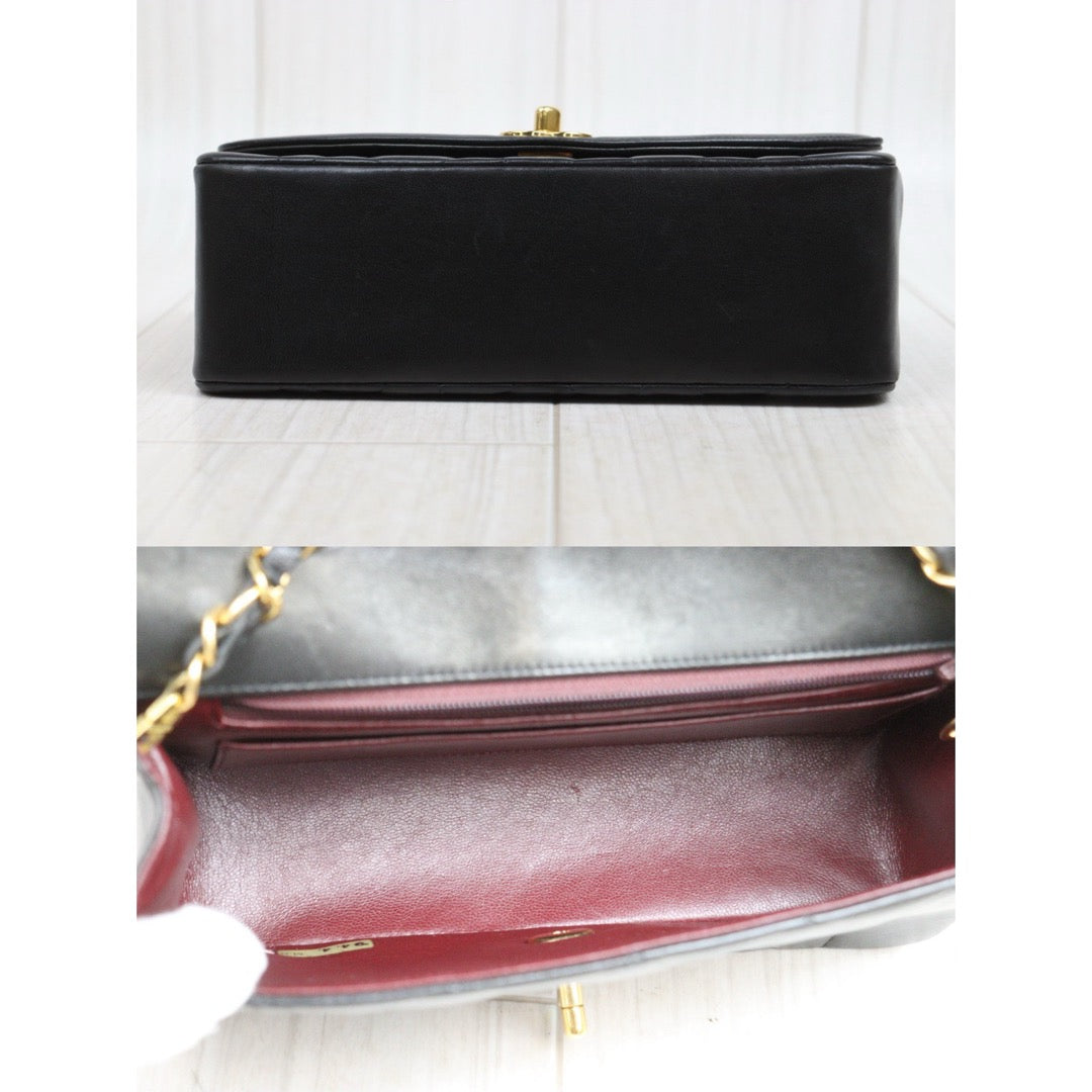 Include Entrupy Certificate of Authenticity｜Good ( Rank AB)｜ CHANEL  Lamb Skin Matrasse Chain  Diana 22 Shoulder Bag Made in 1991-1994Year｜26040604