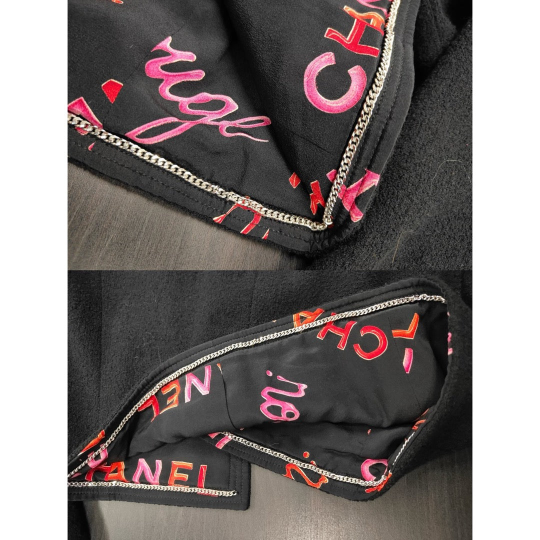 Very Good ( Rank A) ｜ CHANEL Wool  Black Boutique Coat｜W25102109