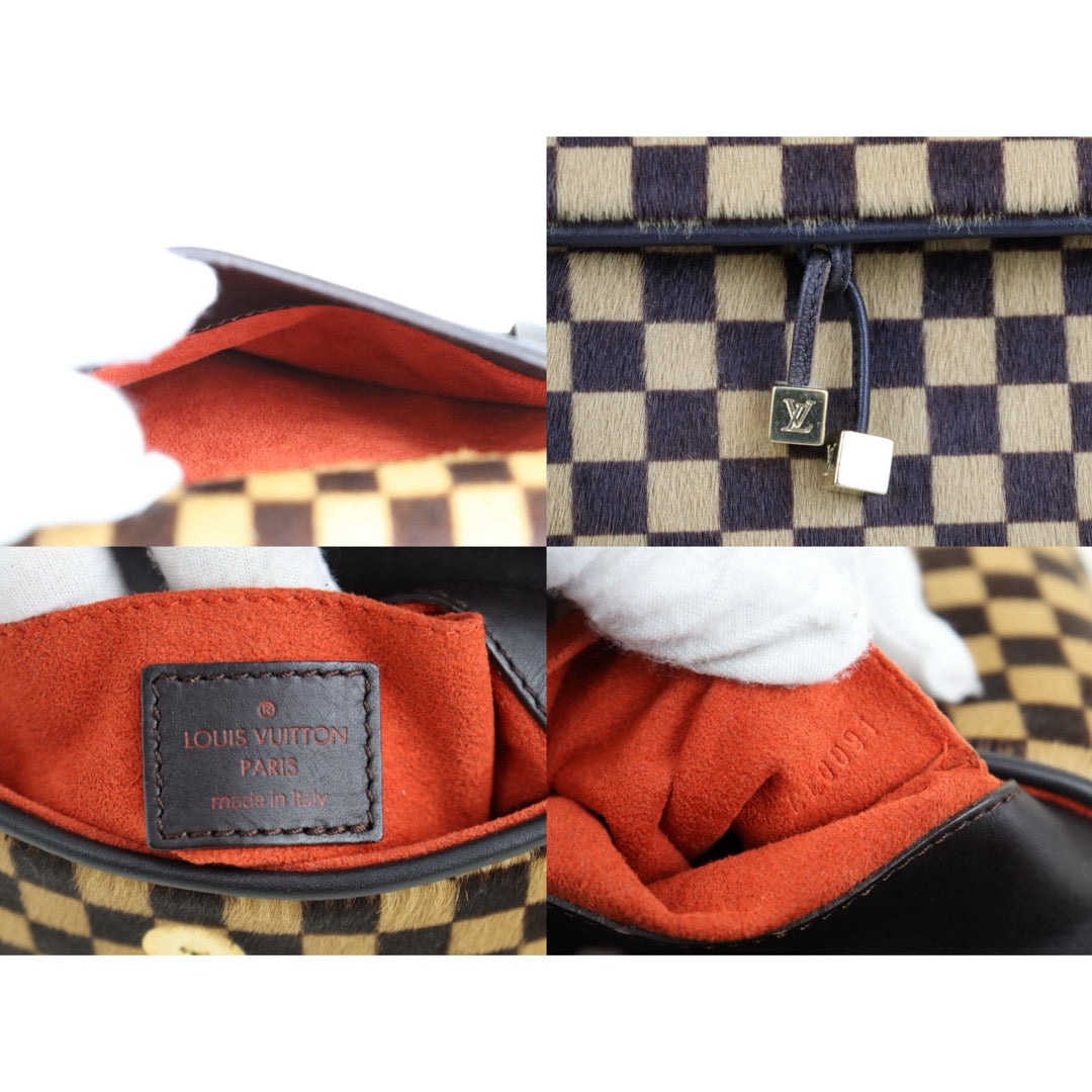 Very Good ( Rank A)｜ LV Gazelle Damier Sauvage Halaco Shoulder Bag Brown ｜H25112809