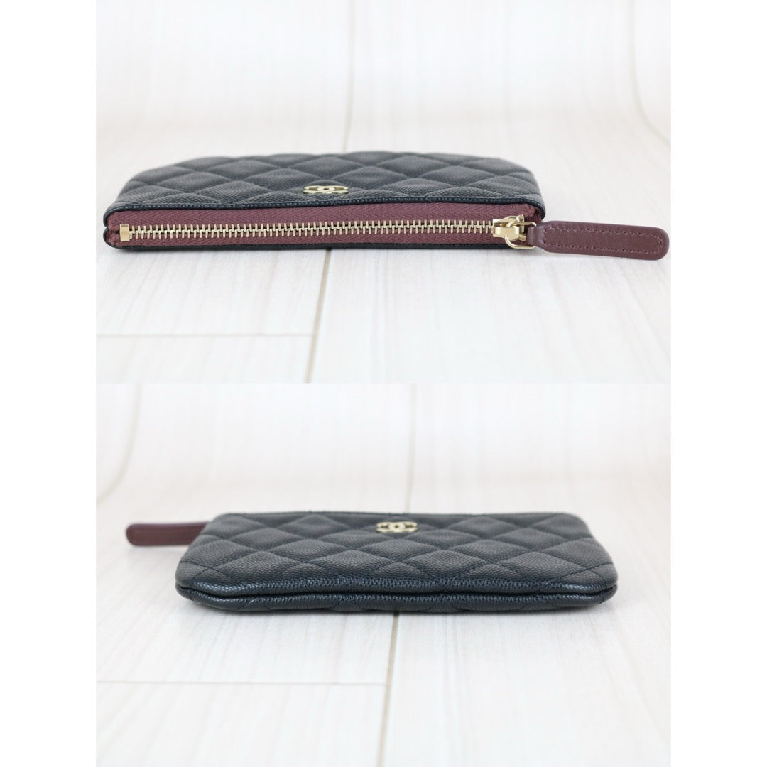 Excellent（Rank SA）｜CHANEL Caviar Skin Calf Leather Card Holder Black IC Chips Model｜X25091407