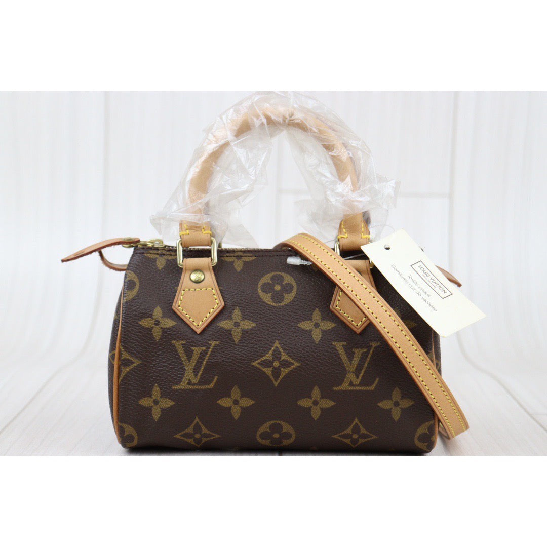 Rank A ｜ LV Monogram Mini Speedy Handbag With Shoulderstrap｜24012510