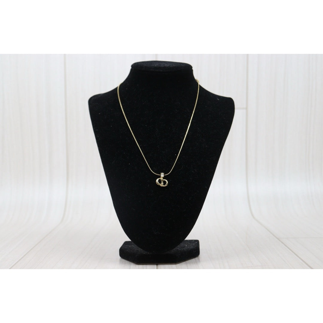 Very Good ( Rank A) ｜ Dior CD Rhinestone Necklace ｜V25061910