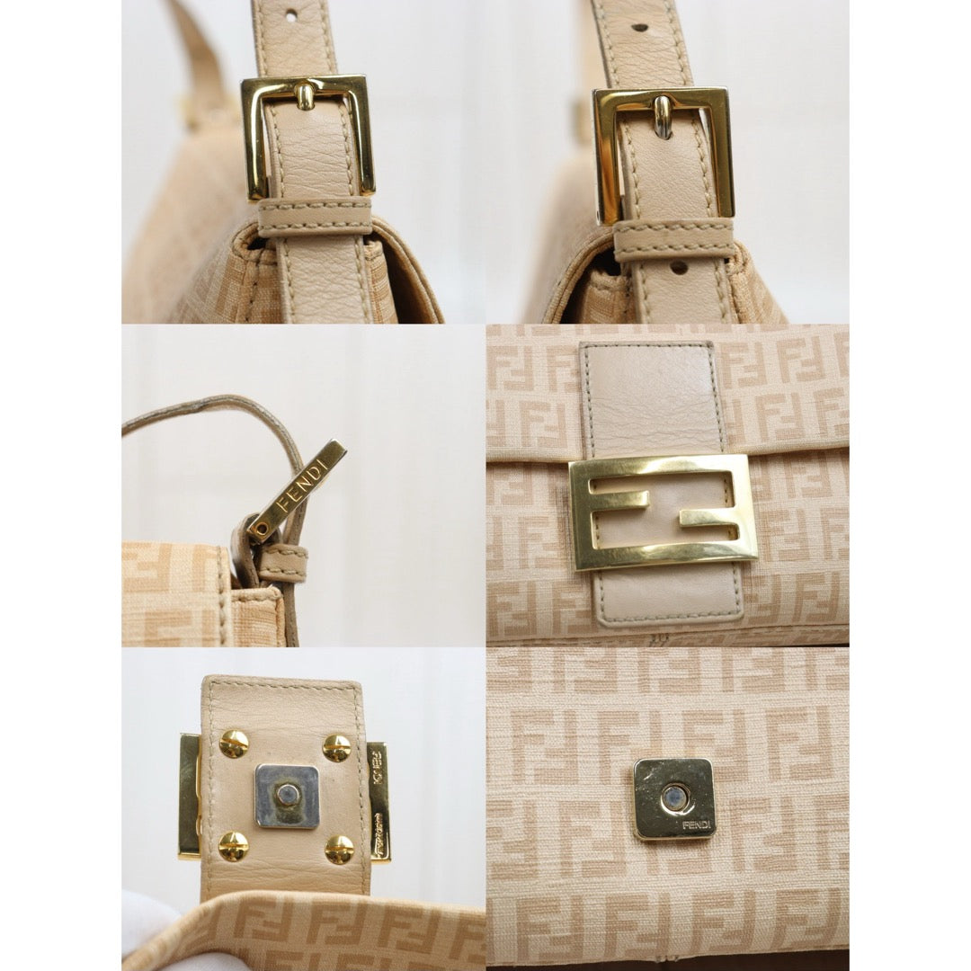 Include Entrupy Certificate of Authenticity｜Good ( Rank AB)｜ FENDI Zucca Mamma PVC Baguette Shoulder Bag Pink｜26012207