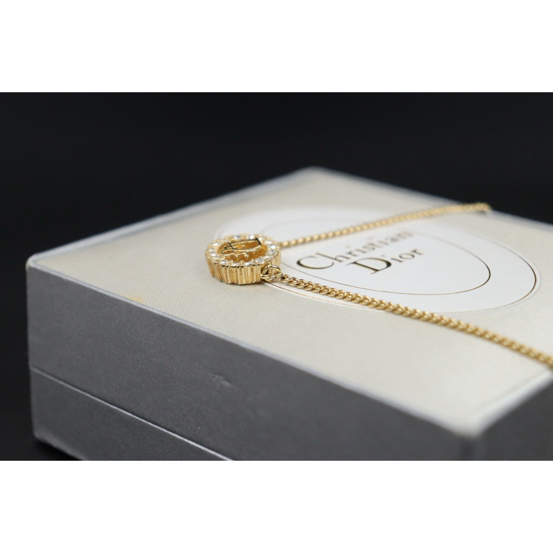 Very Good ( Rank A) ｜ Dior CD Rhinestone Necklace ｜V25110614