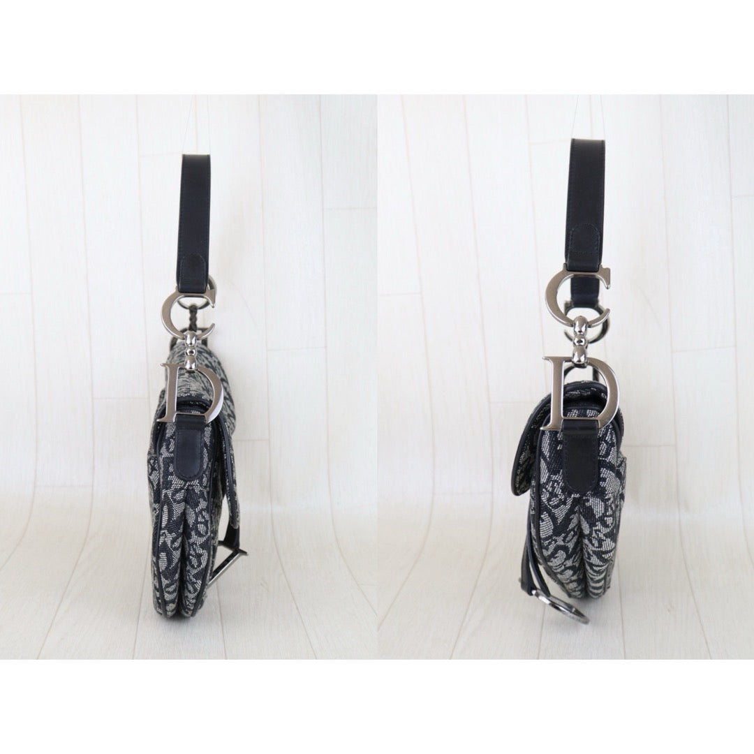 Include Entrupy Certificate of Authenticity｜Very Good ( Rank A)｜Dior Trotter Saddle Shoulder Bag Medium｜S26012704