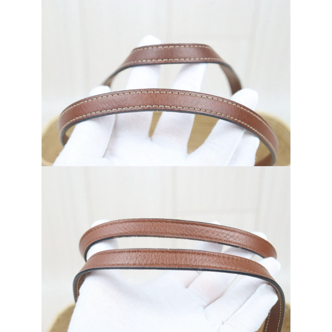 Good ( Rank AB)｜ LOEWE Straw  Basket Handbag Shoulder Bag ｜P25062701