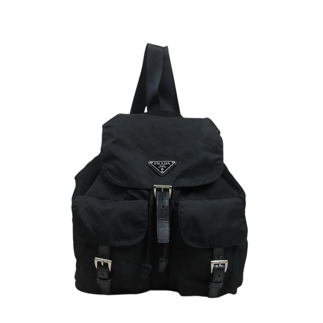 Include Entrupy Certificate of Authenticity｜Good ( Rank AB)｜Prada  Nylon Black Backpack Medium｜26101601