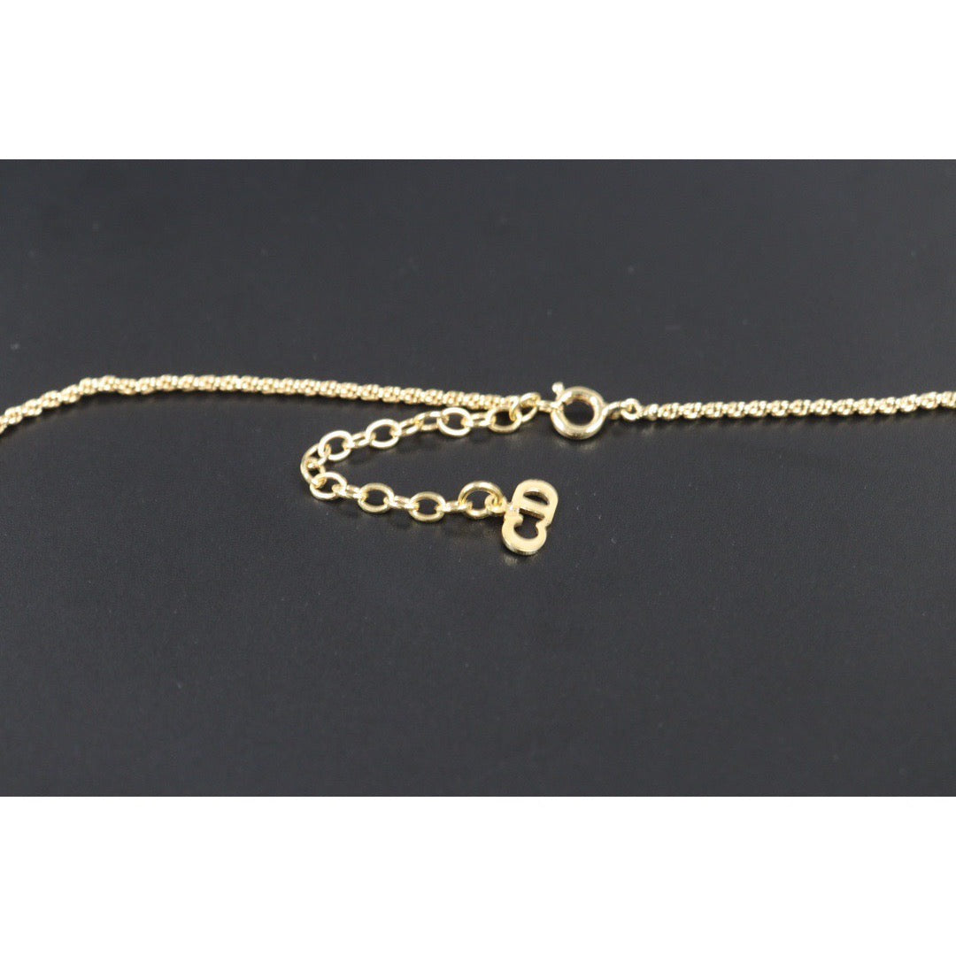 Rank A ｜ Dior CD Necklace Gold Plated ｜24042511