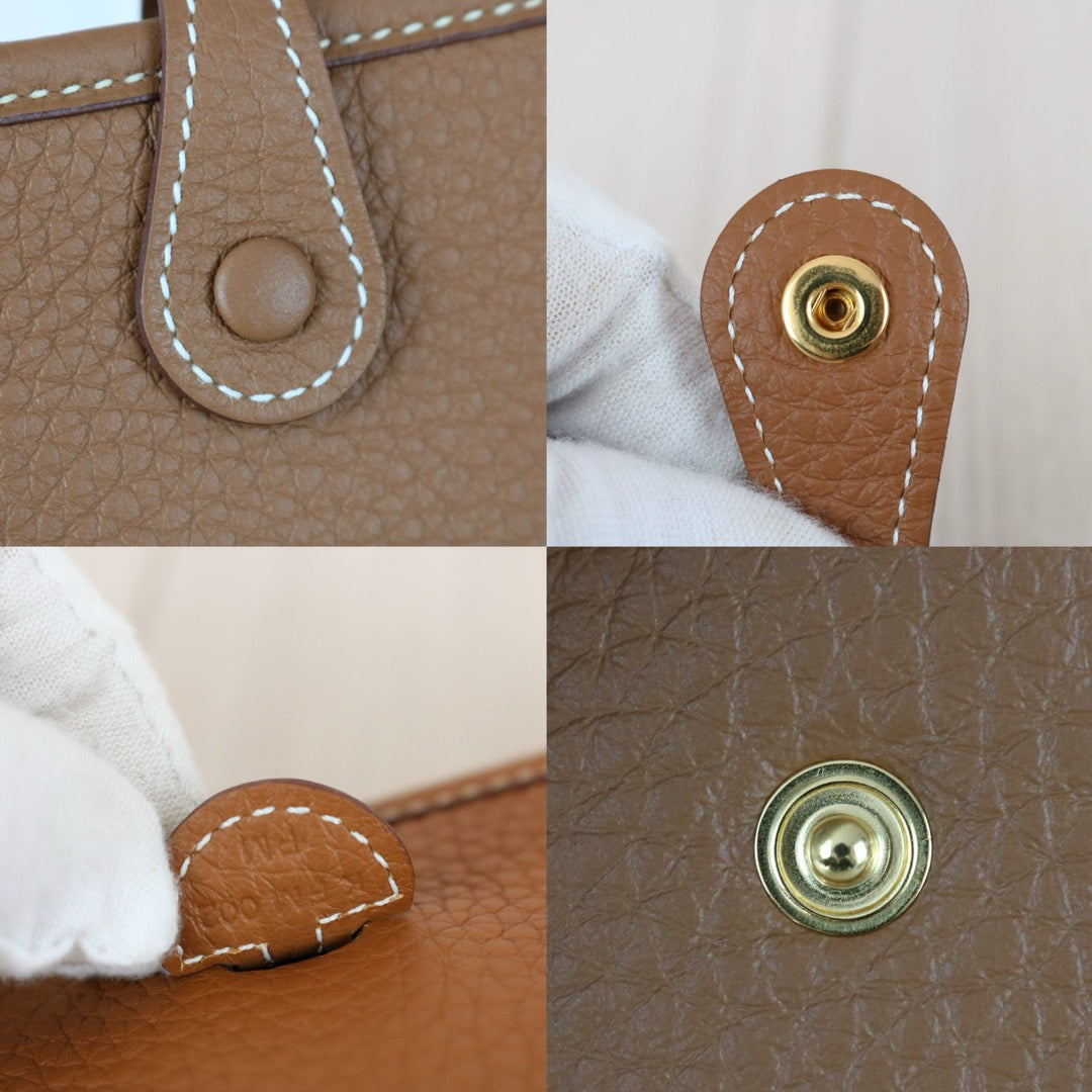 Excellent（Rank SA）｜ HERMES TC Leather  Evelyn 16 Shoulder Bag Golden Brown K Stamp Made In 2025 Year ｜S26030602