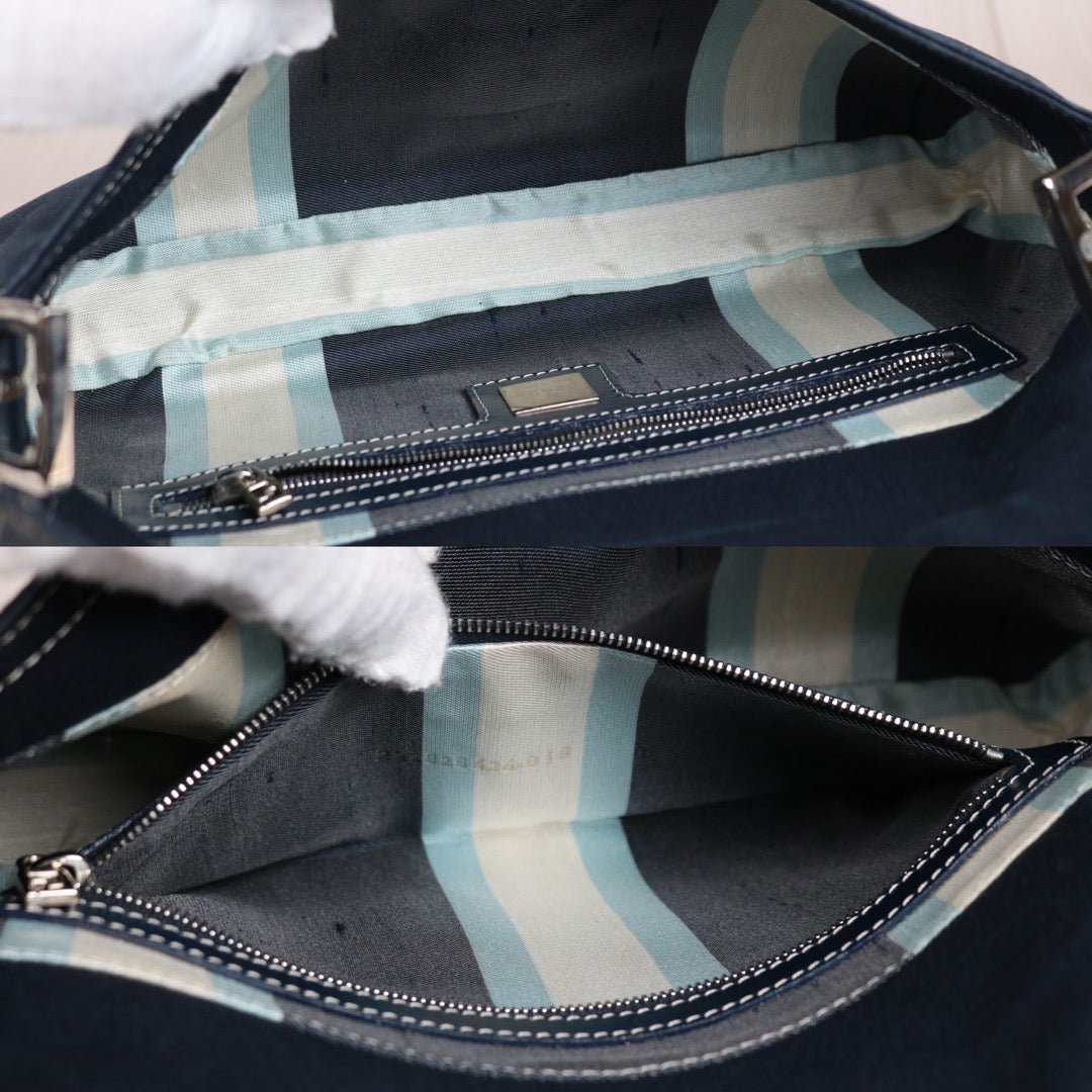 Rank A ｜  FENDI Denim Baguette Shoulder Bag  ｜S24052305