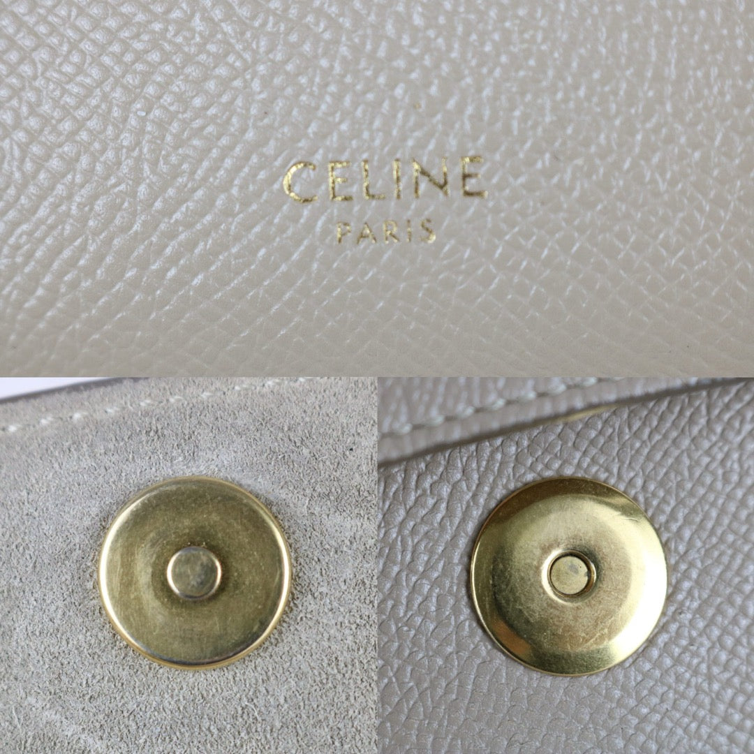 Very Good ( Rank A)｜CELINE Calf Leather  Belt Nano Handbag Shoulder Bag Beige｜S25102302
