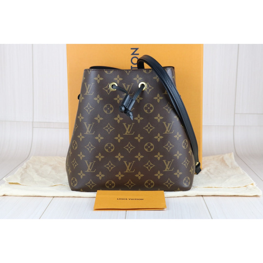 Include Entrupy Certificate of Authenticity｜Good ( Rank AB)｜Full Set  Louis Vuitton Monogram Neo Noe Shoulder Bag Black Current Model｜X26031201