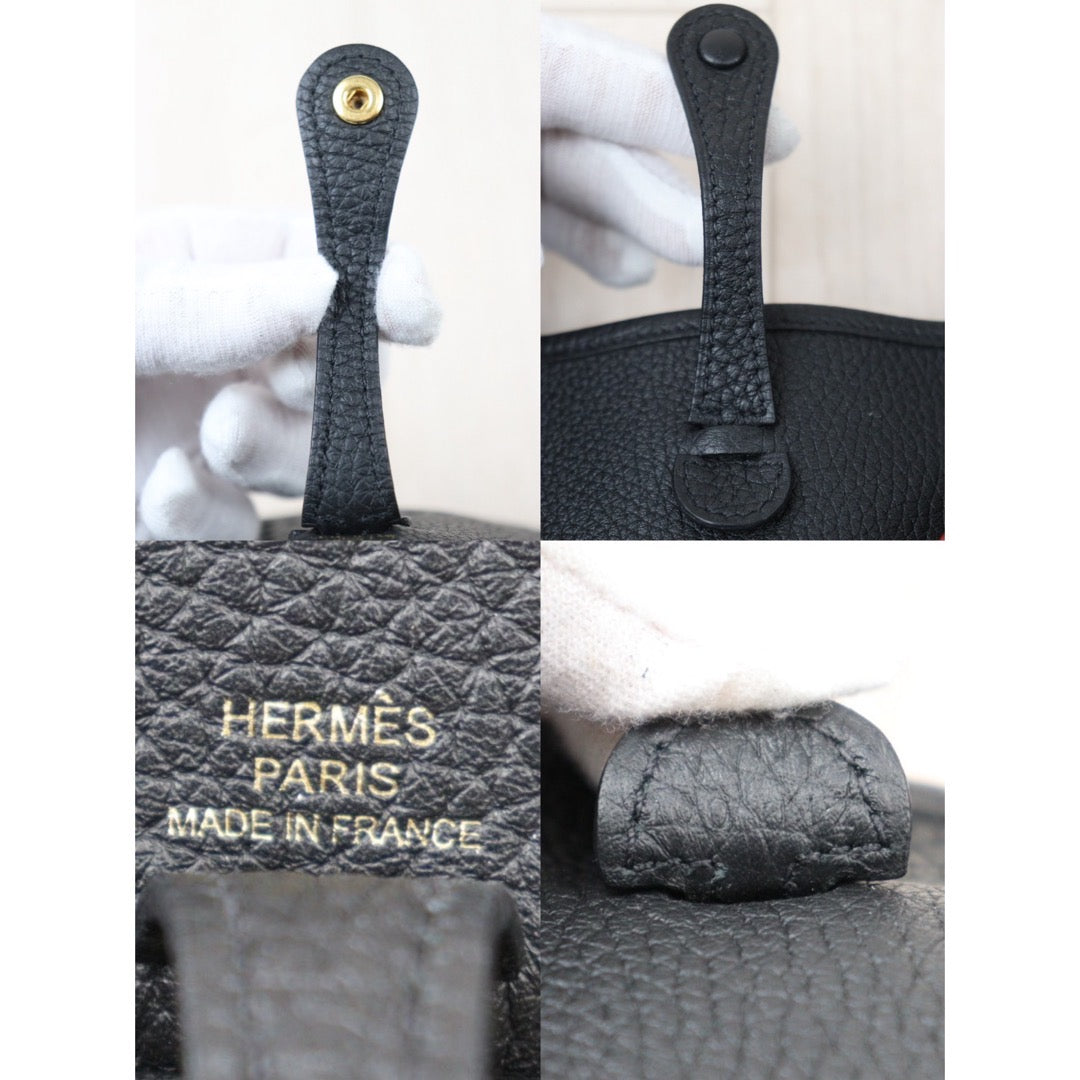 Very Good ( Rank A)｜ HERMES Mini Evelyn 16 Shoulder Bag  Z Stamp Black Gold Hardware｜S24052203