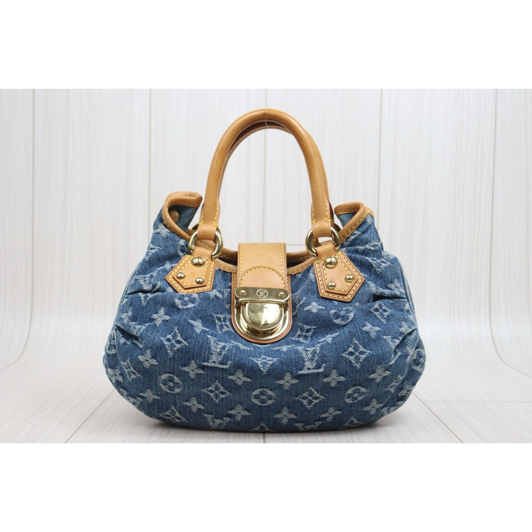 Include Entrupy Certificate of Authenticity｜Good ( Rank AB)｜ Louis Vuitton Monogram Denim Pleaty Hand Bag ｜S26060608