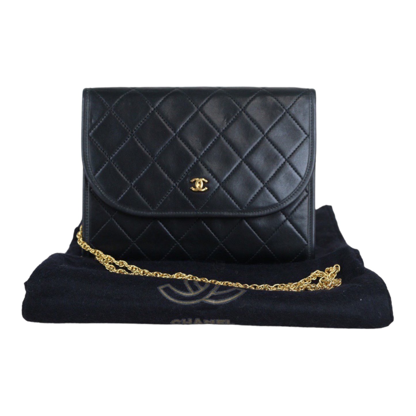 Rank A ｜ CHANEL Mini Coco Mark Matrasse Lambskin Chain Shoulder Bag ｜V23053002