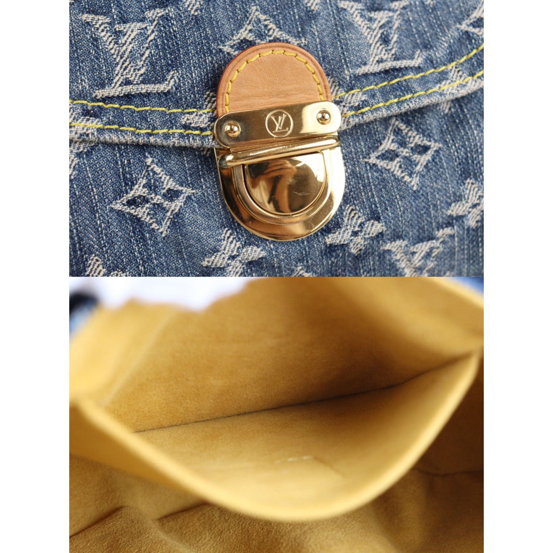 Rank A ｜ LV Denim Mini Pleated Shoulder Bag  ｜V23062346