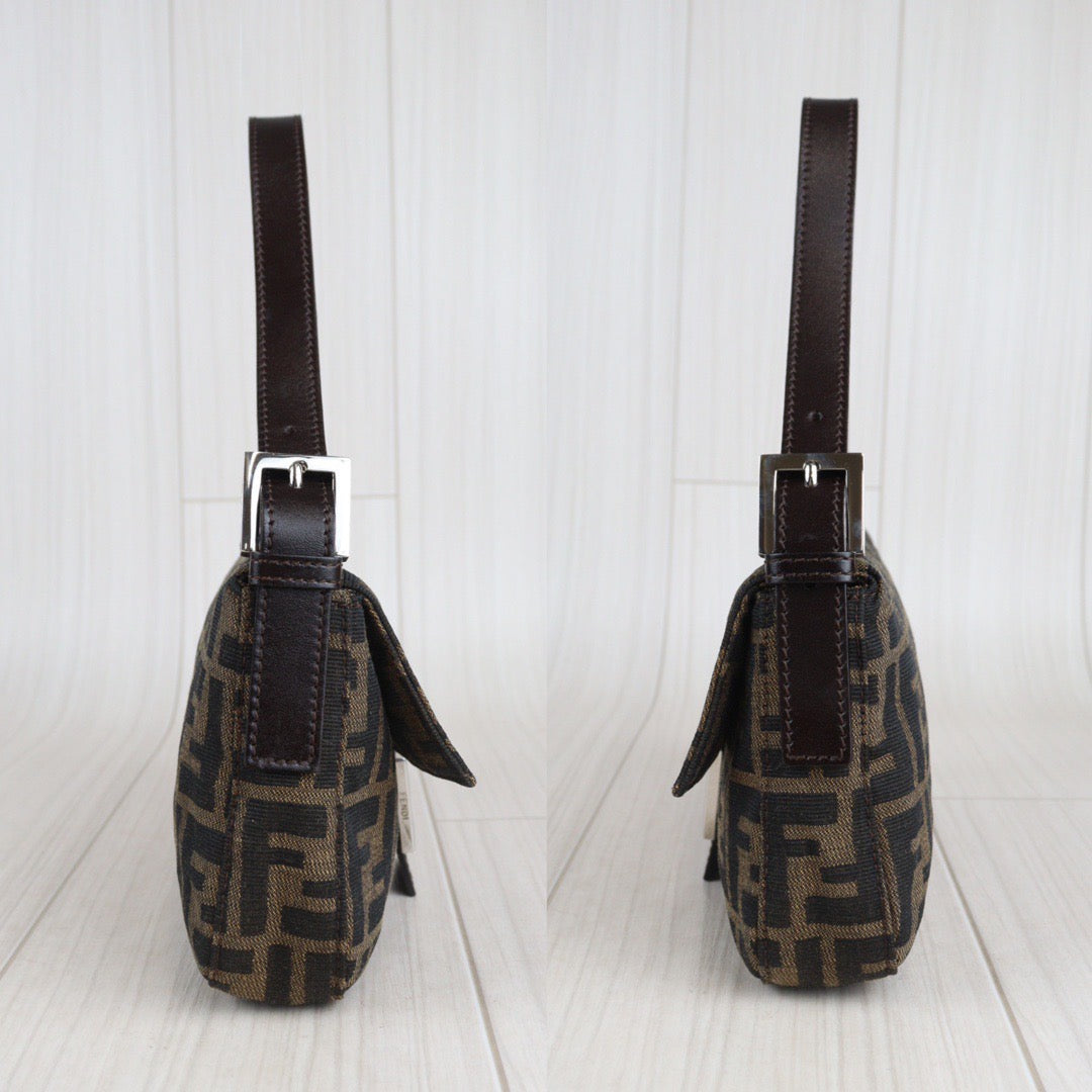 Rank A ｜ FENDI Zucca Mamma Baguette Shoulder Bag ｜23072509