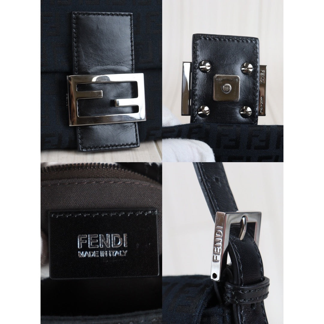 Rank A｜ FENDI Baguette Shoulder Bag Black ｜23060904