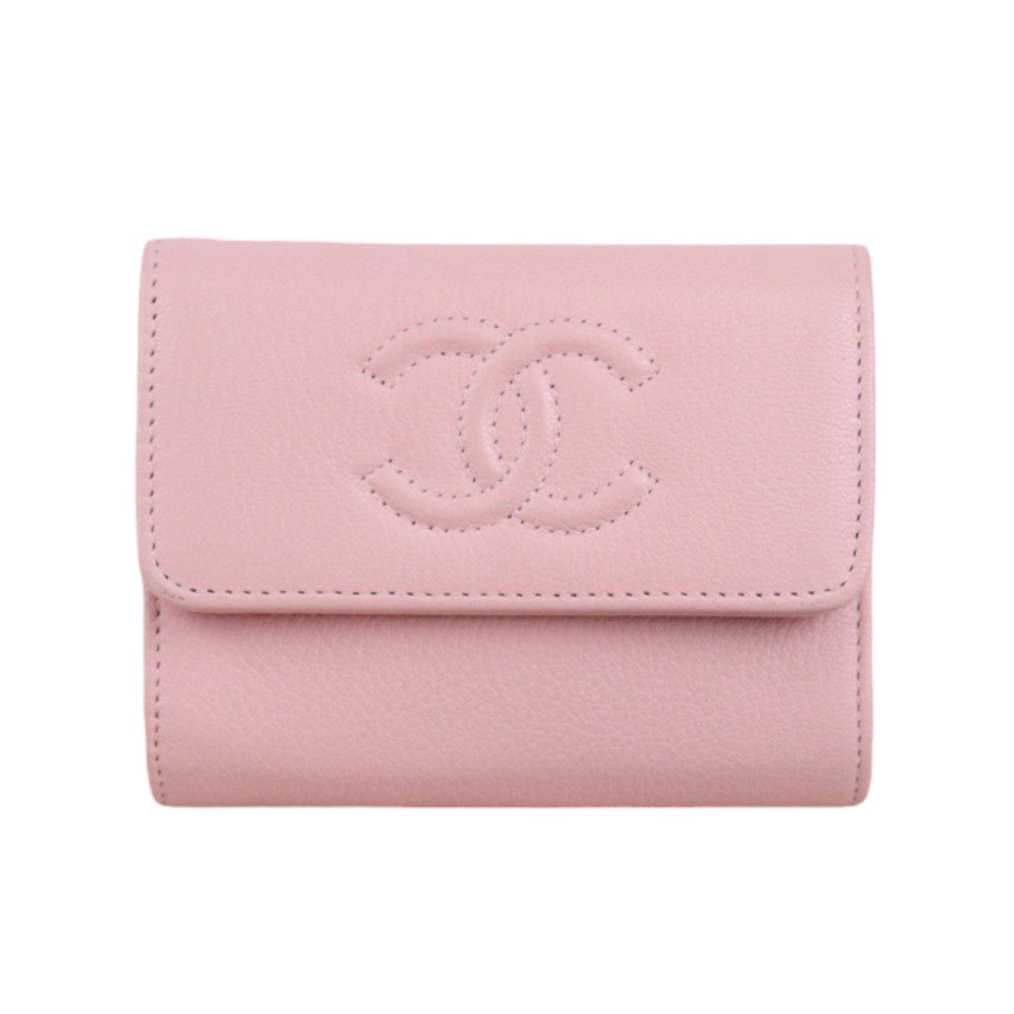 Rank A ｜Chanel Calf Leather Card Holder Pink｜V23062616