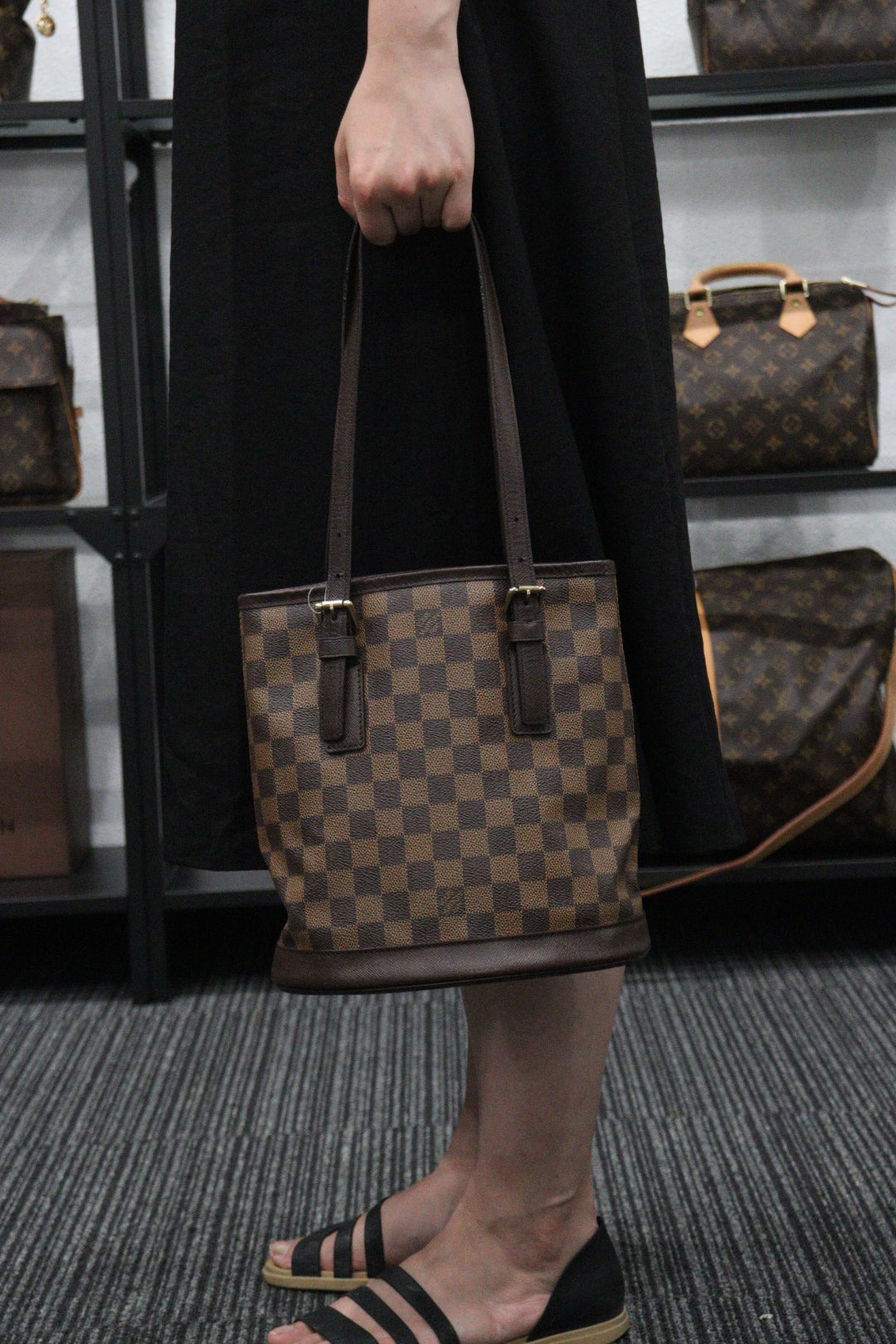 Rank AB ｜ LV Damier  Petit Bucket PM Tote Bag｜23060115