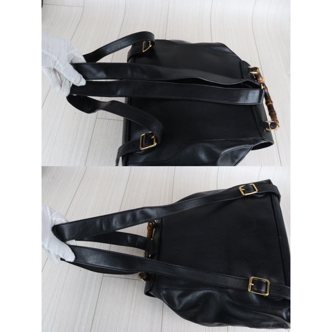 Rank A ｜ GUCCI Bamboo Leather Back Bag ｜23053010