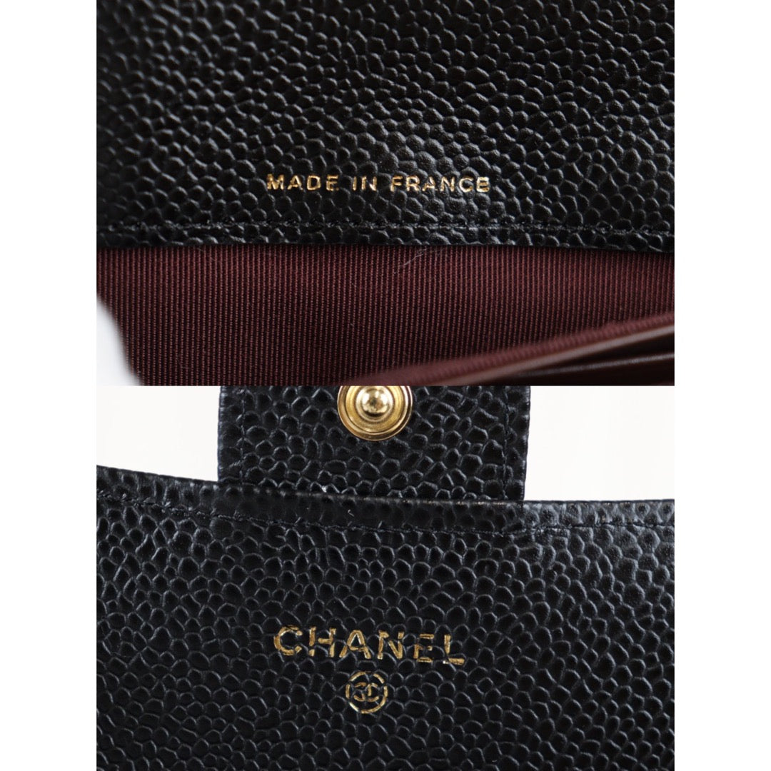 Rank SA ｜Chanel Caviar Skin Black Long Wallet｜23052019