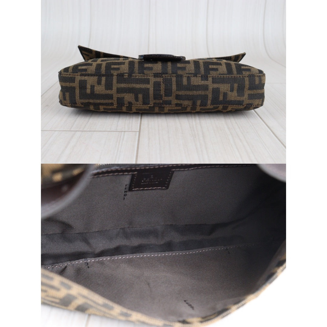 Rank A ｜ FENDI Zucca Mamma Baguette Shoulder Bag ｜23072509