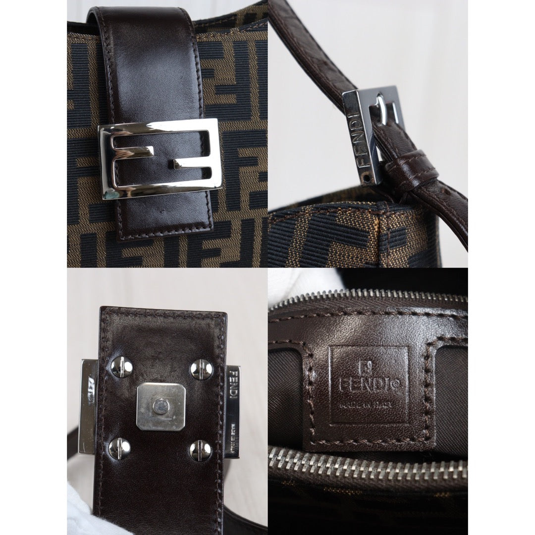 Rank A｜ FENDI Zucca Shoulder Bag ｜23061506