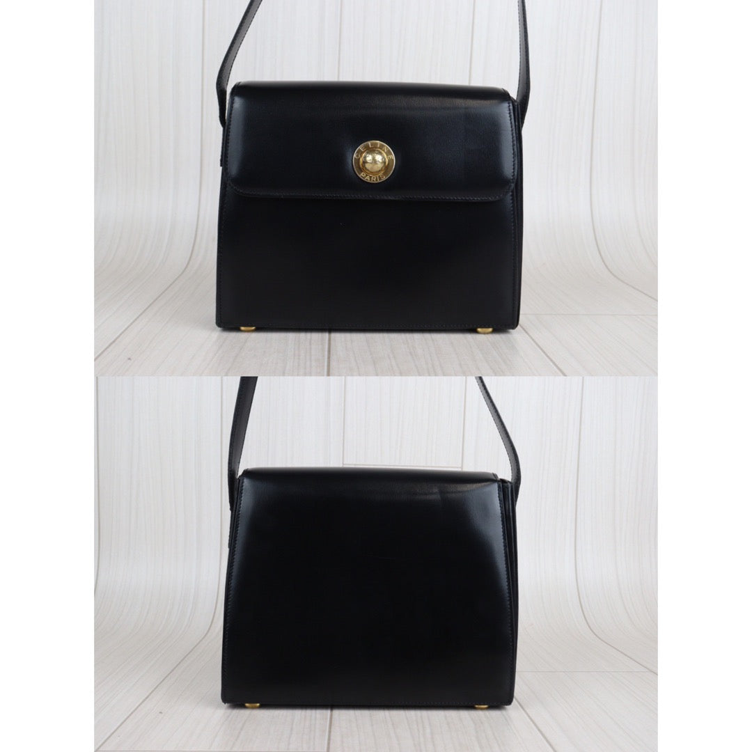 Rank A ｜ CELINE Calf Leather Shoulder Bag Black｜V23062972