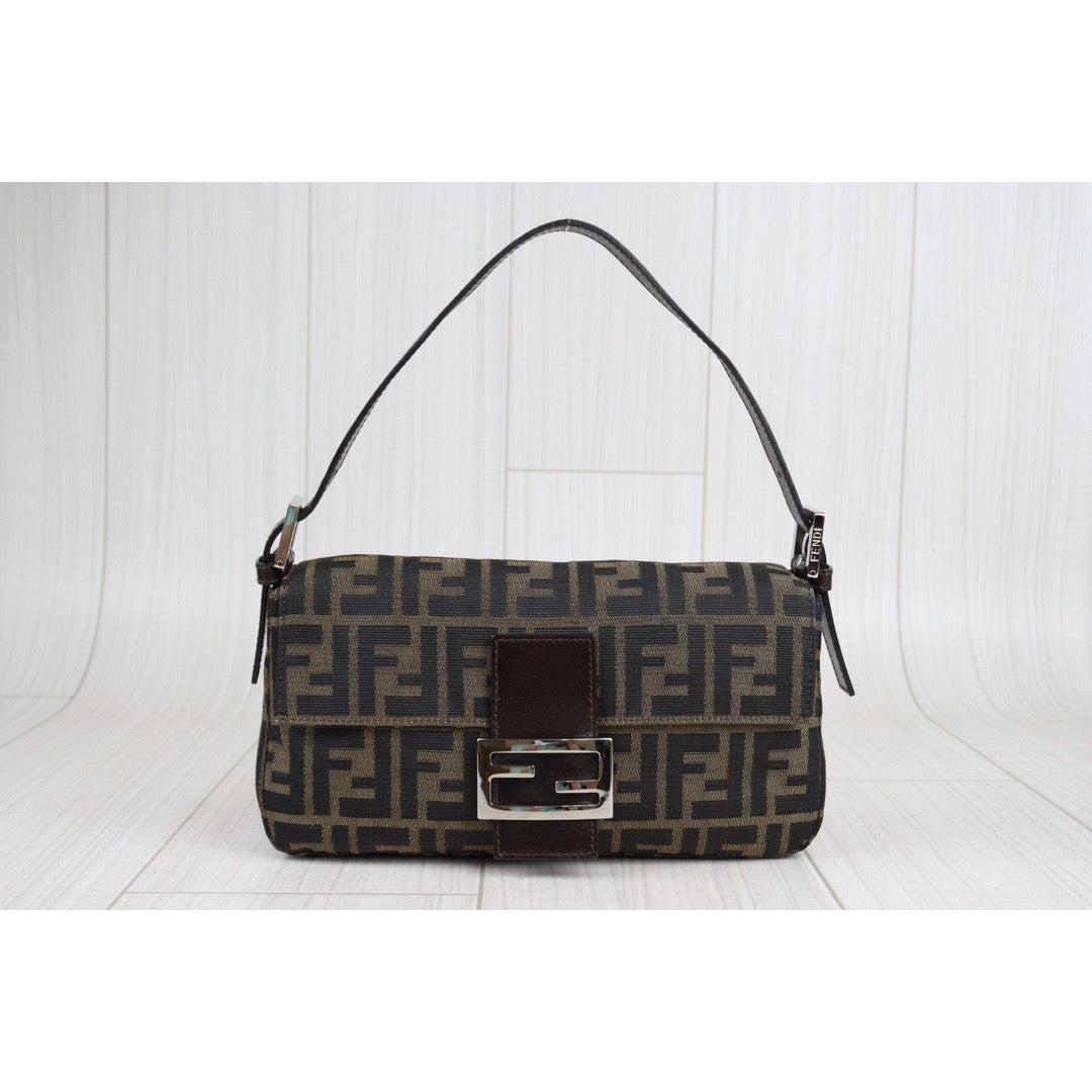 Rank A｜ FENDI Zucca Mamma Baguette Shoulder Bag ｜23051904