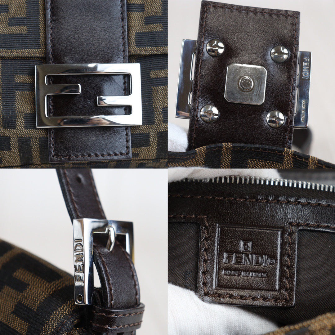 Rank A ｜ FENDI Zucca Mamma Baguette Shoulder Bag ｜23072509