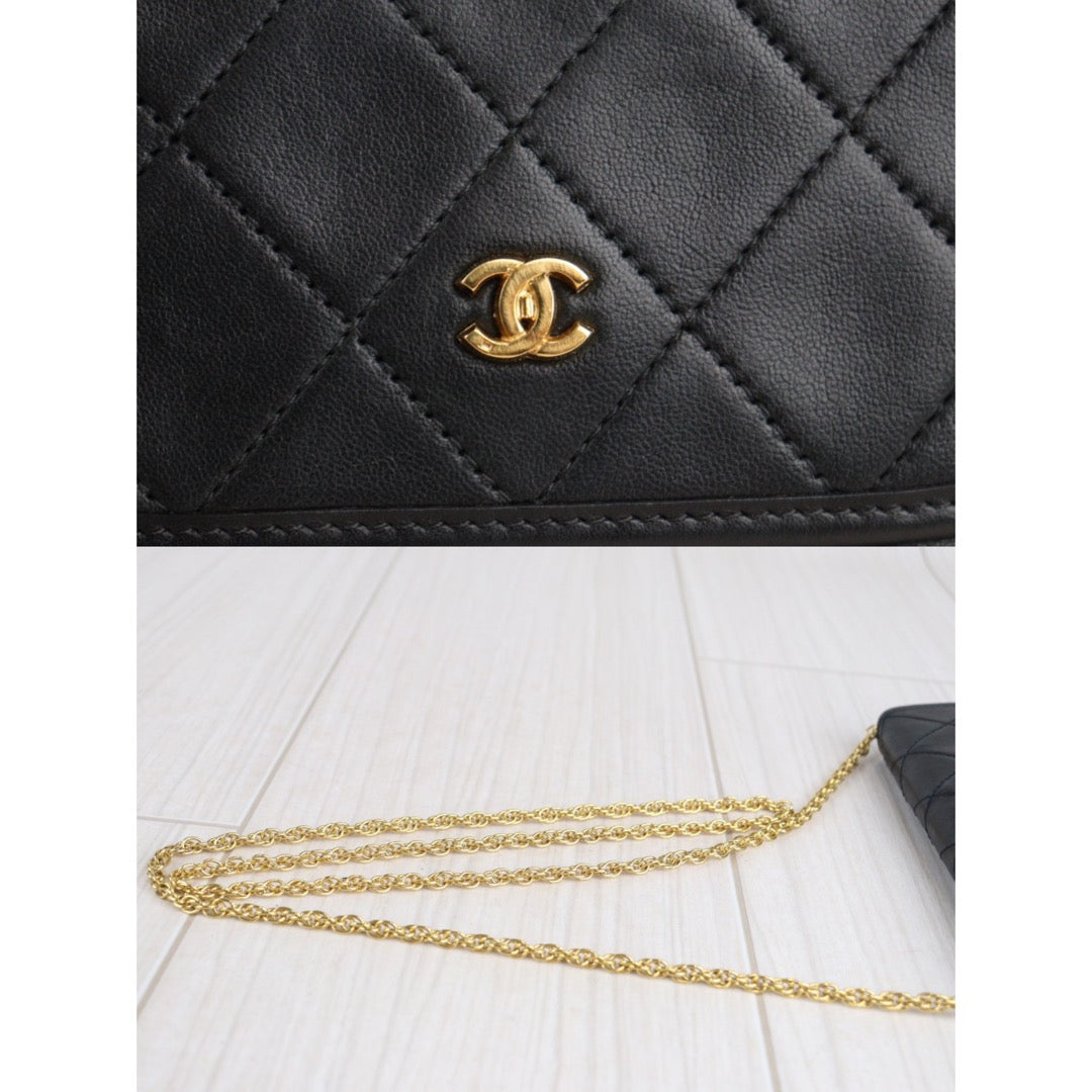 Rank AB ｜ CHANEL Mini Coco Mark Matrasse Lambskin Chain Shoulder Bag ｜V23072721