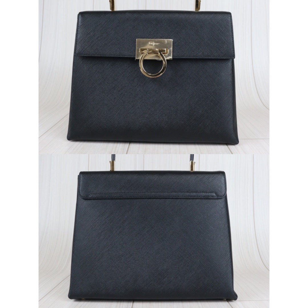 Rank A ｜Ferragamo Gancini 2WAY Handbag Shoulderbag｜23042821