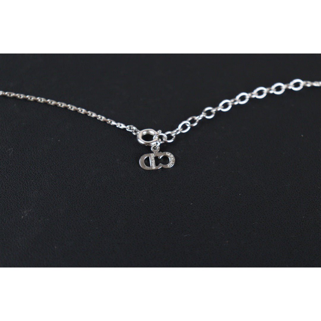 Rank A ｜ Dior Vintage CD Necklace Silver ｜V23071418