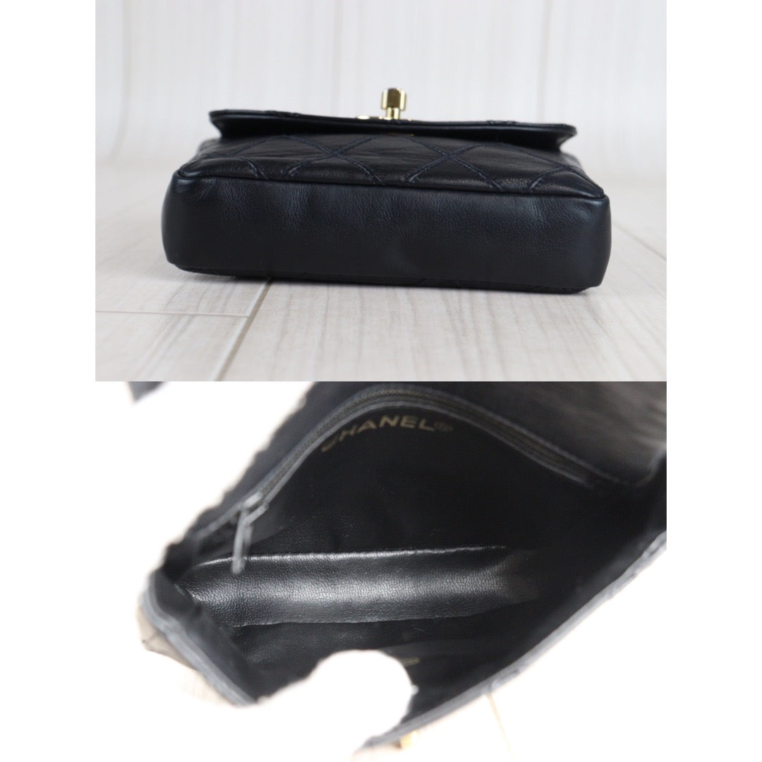 Rank A ｜ CHANEL Matrasse Lambskin Waist Bag｜23070714