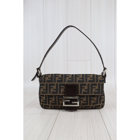 Rank A｜ FENDI Zucca Mamma Baguette Shoulder Bag ｜23053004