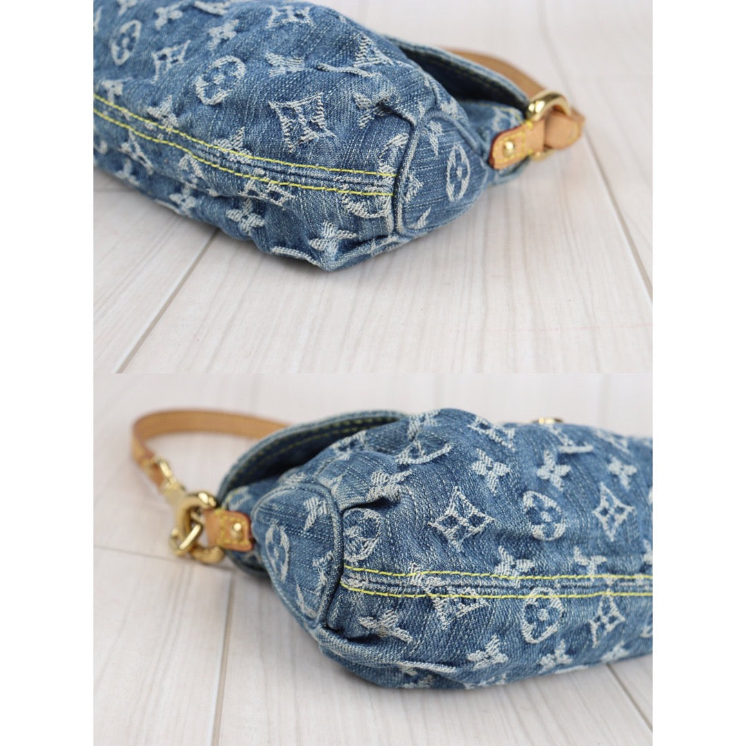 Rank A ｜ LV Denim Mini Pleated Shoulder Bag  ｜V23062346