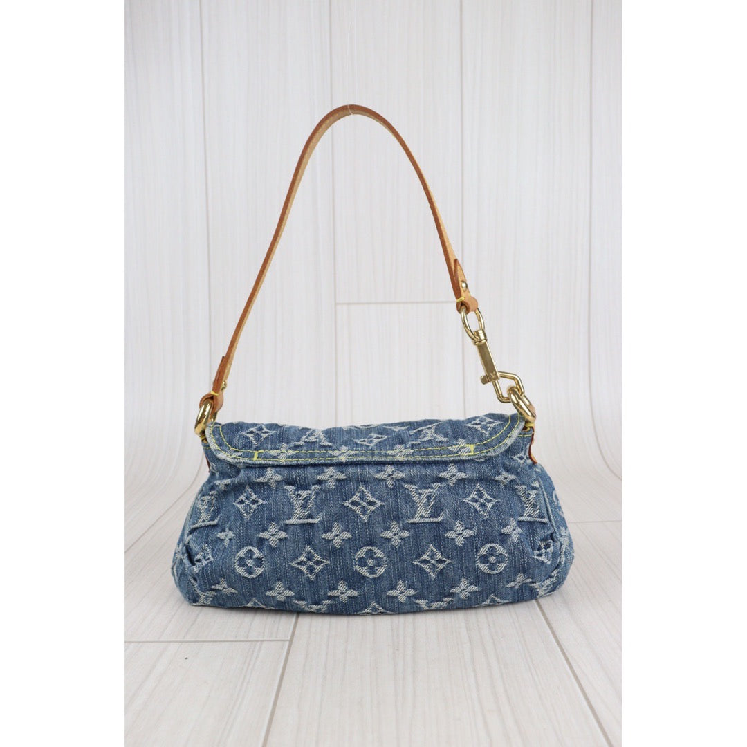 Rank A ｜ LV Denim Mini Pleated Shoulder Bag  ｜V23062346