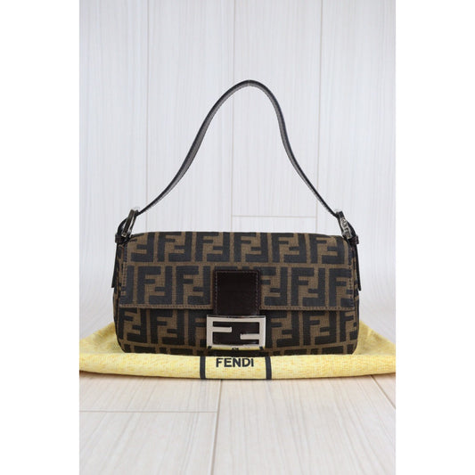 Rank A ｜ FENDI Zucca Mamma Baguette Shoulder Bag ｜23072509