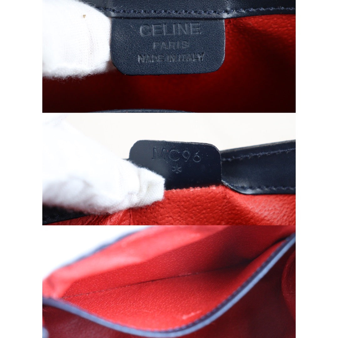 Rank AB ｜ CELINE Calf Leather Shoulder Bag Navy｜V23062929