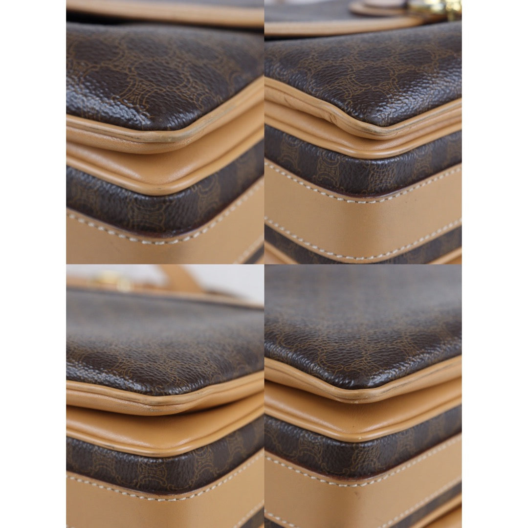 Rank AB｜ CELINE Macadam Shoulder Bag ｜V23062338