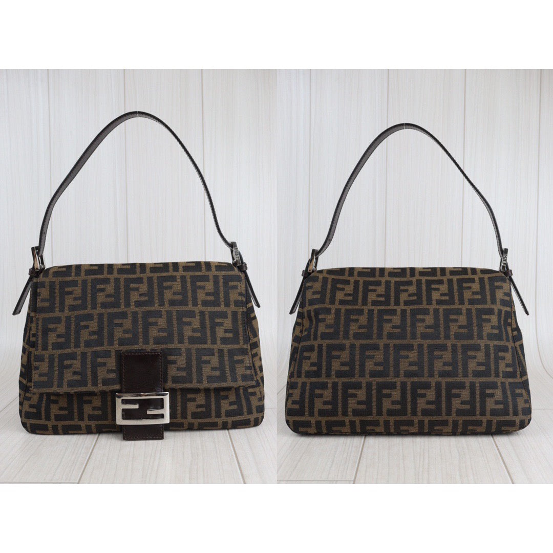 Rank A｜ FENDI Zucca Mamma Baguette Shoulder Bag ｜23072704