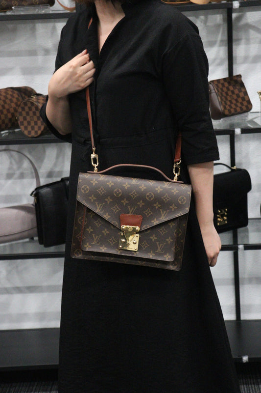 Louis Vuitton Drouot Women's Shoulder Bag M51290 Monogram Ebene