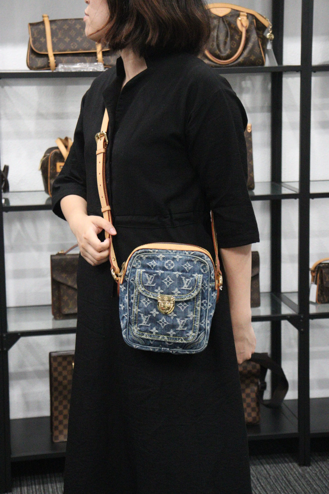 Rank A ｜ LV Denim Camera Bag  ｜230062607