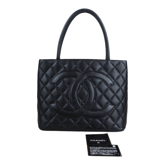 Rank A ｜ CHANEL Caviar Skin Leather Calf Leather Tote Bag｜V23062335