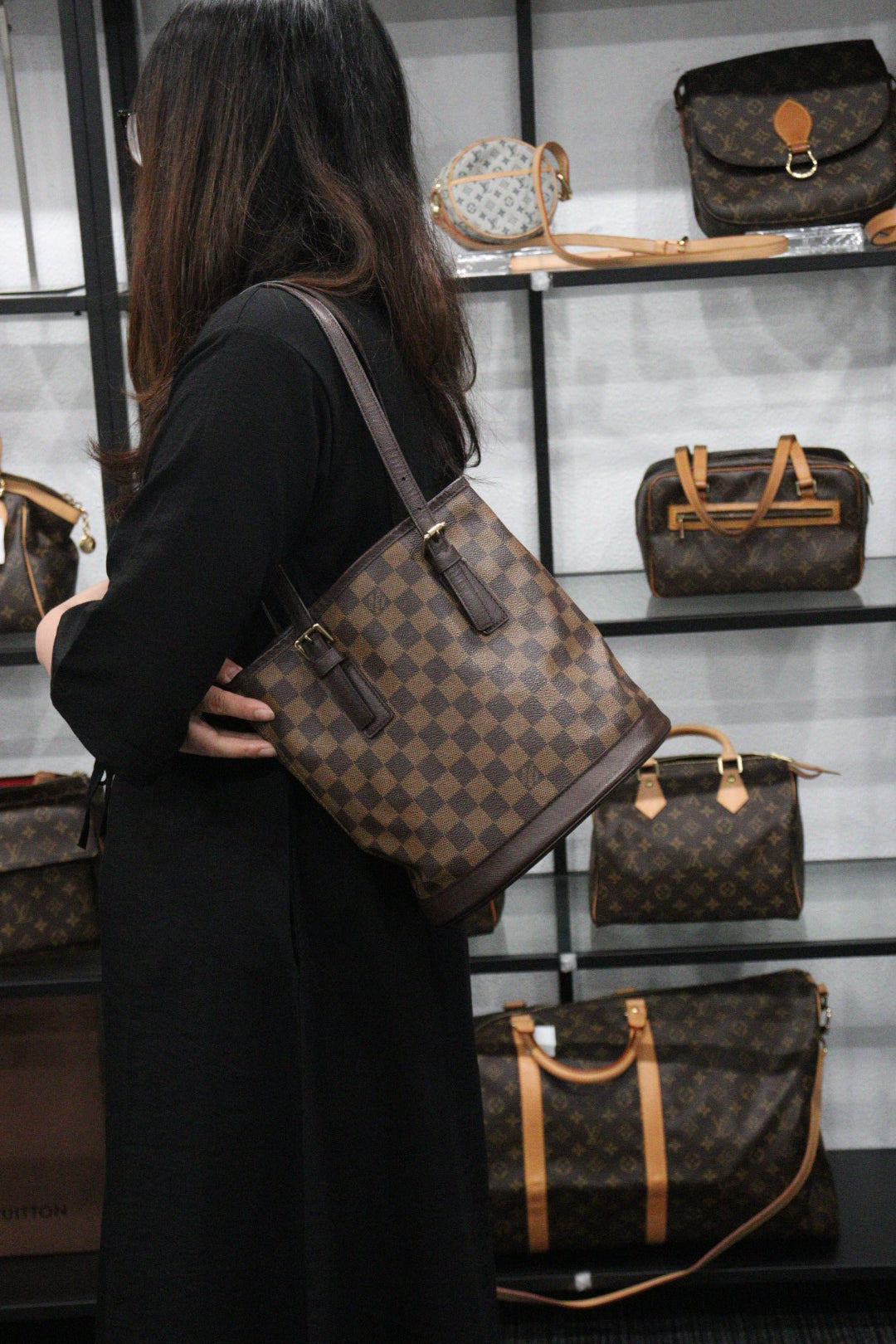 Rank AB ｜ LV Damier  Petit Bucket PM Tote Bag｜23060115