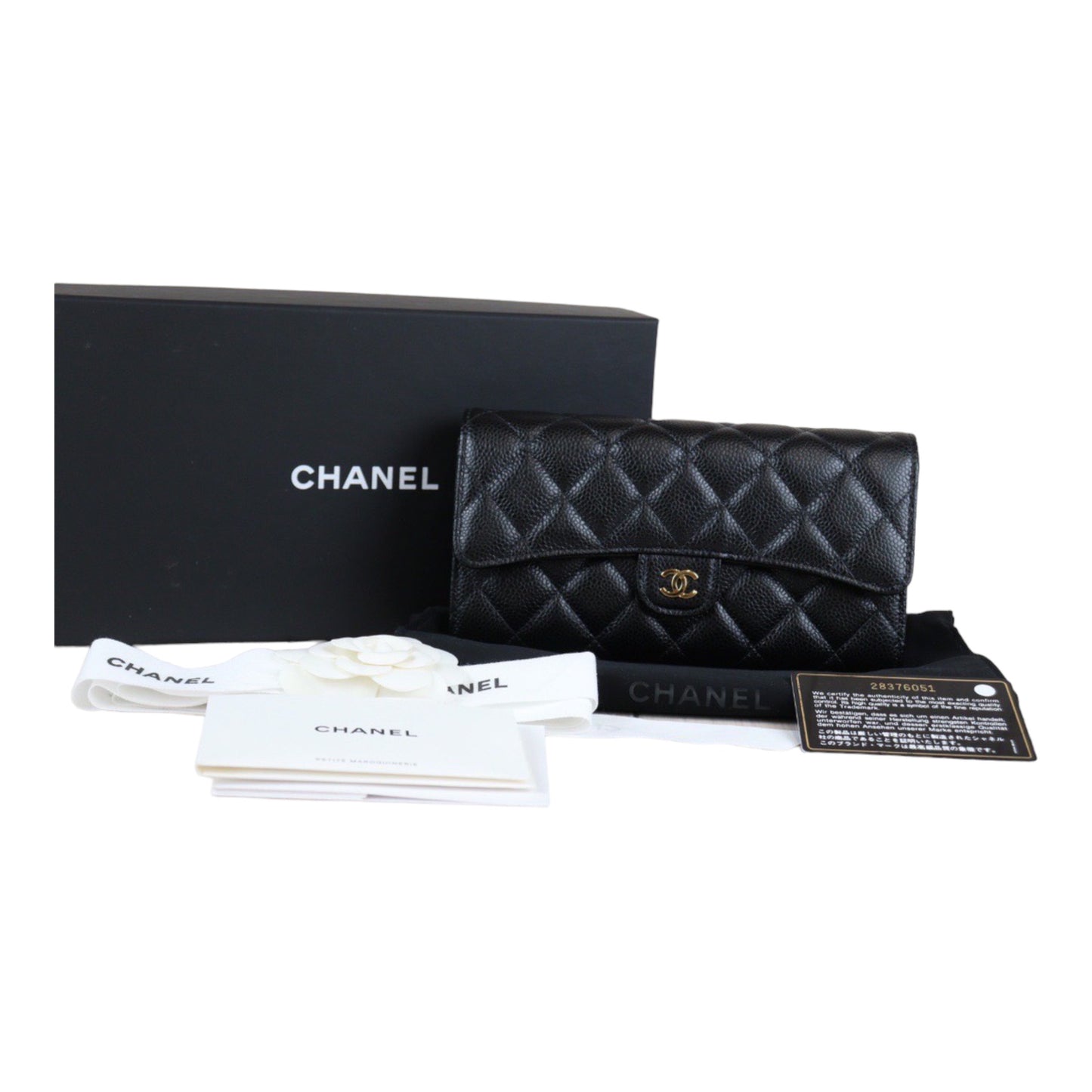 Rank SA ｜Chanel Caviar Skin Black Long Wallet｜23052019